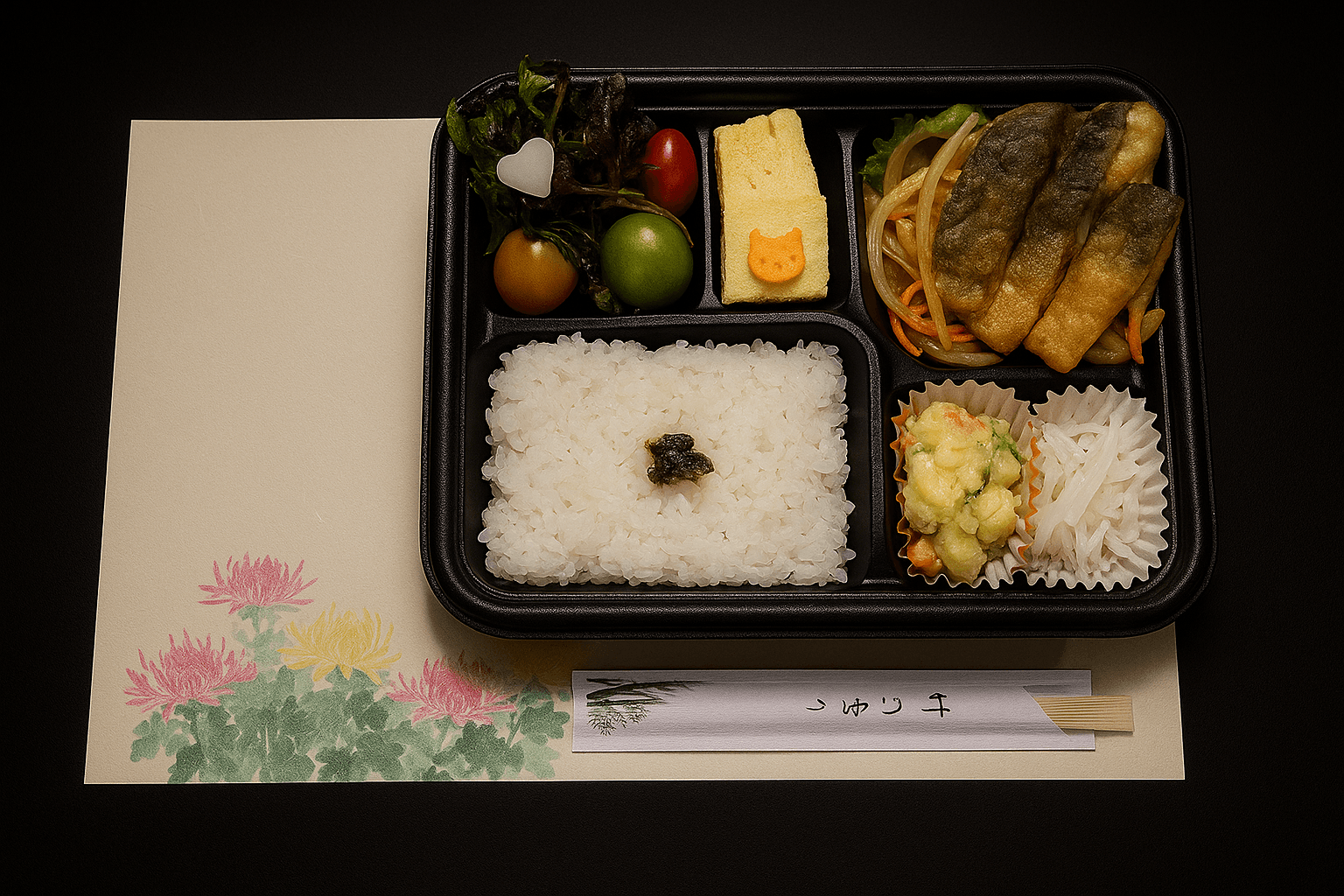 Marinated Fried Fish Bento